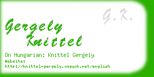 gergely knittel business card